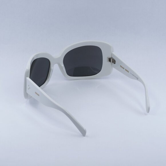 🕶️ New Celine CL40224I 25C Sunglasses - White Frame, Silver Mirror Lenses - Picture 2 of 12